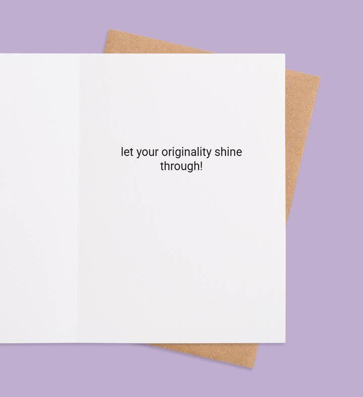 Be Uncommon Graduation Greeting Card Inside Image