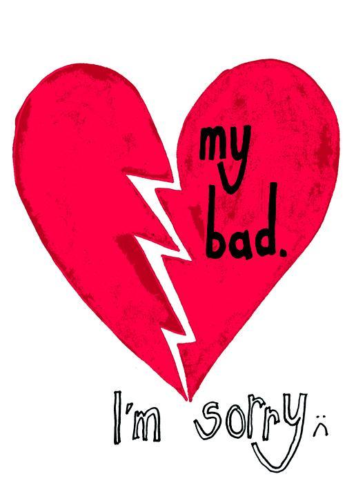 My Heart Is In Apology Im Sorry Greeting Card Image