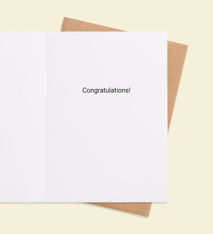 Caps Off To You! Graduation Greeting Card Inside Image