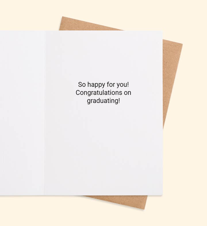 Cheers To You, Graduate! Graduation Greeting Card Inside Image