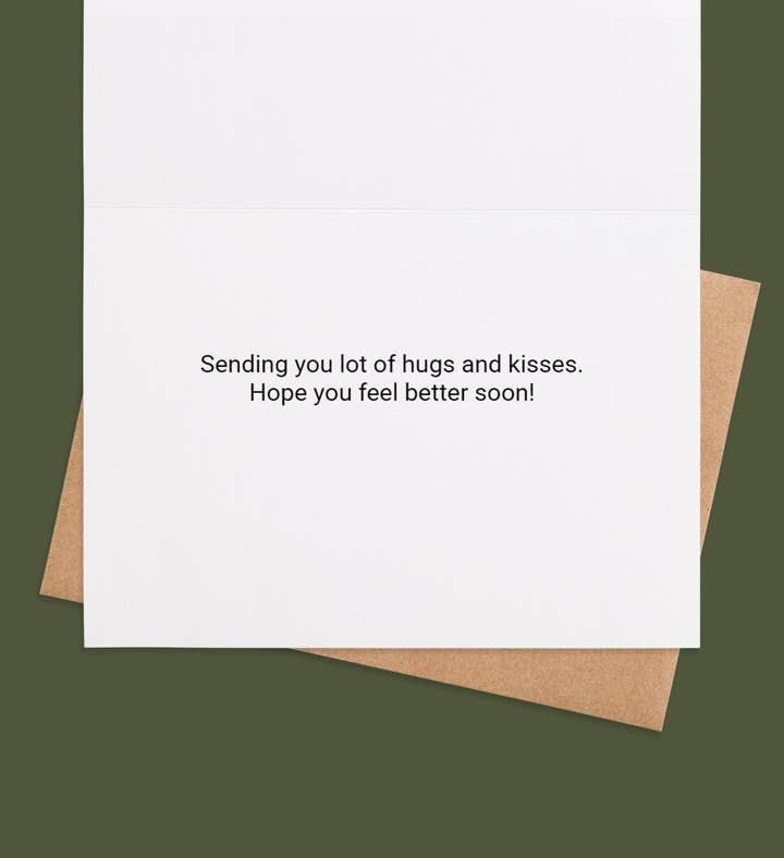 Citrus Comfort Wishes Get Well Greeting Card Inside Image