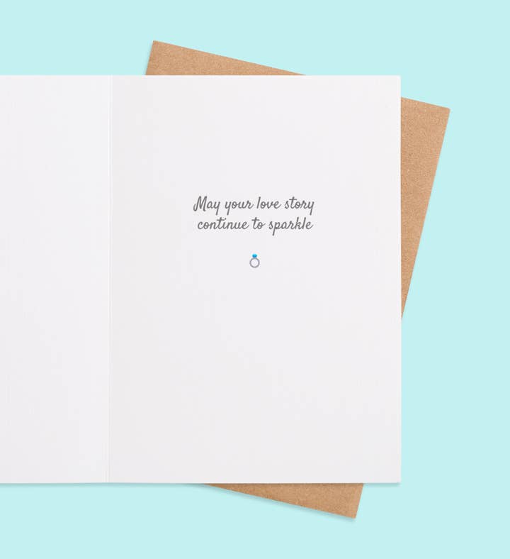Ring Of Endless Love Engagement Greeting Card Inside Image