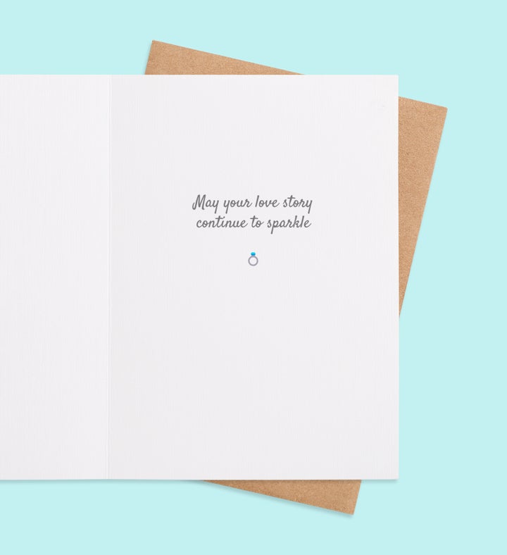 Ring Of Endless Love Engagement Greeting Card Inside Image