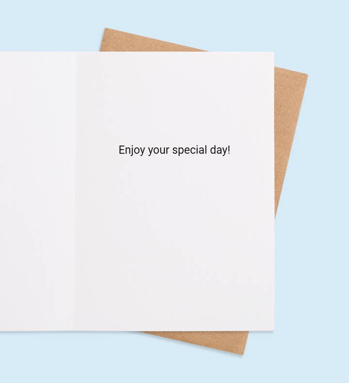 Tigers And Cake Birthday Greeting Card Inside Image