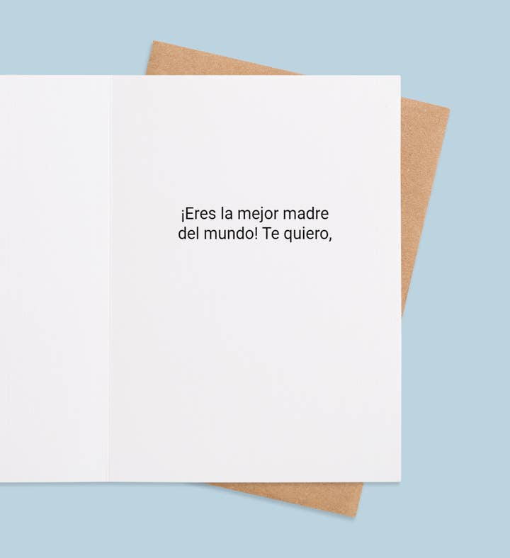 Madre De Flores Mothers Day Greeting Card Inside Image