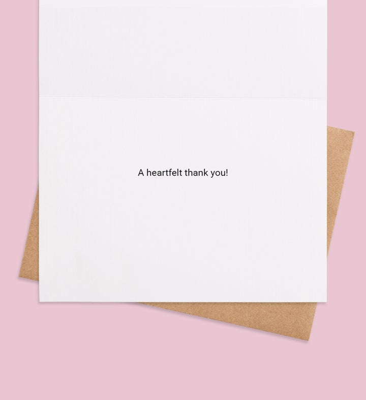 Gratitude With Heart Thank You Greeting Card Inside Image