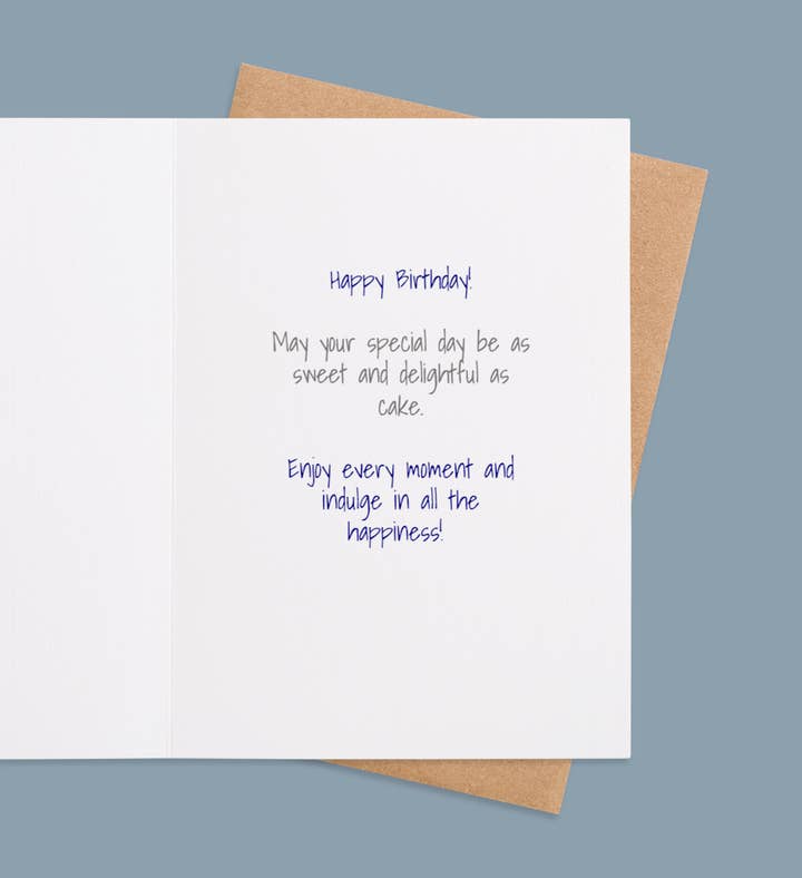Cake It All Day Birthday Greeting Card Inside Image