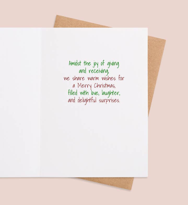 Present Joys Of Christmas Christmas Photo Greeting Card Inside Image