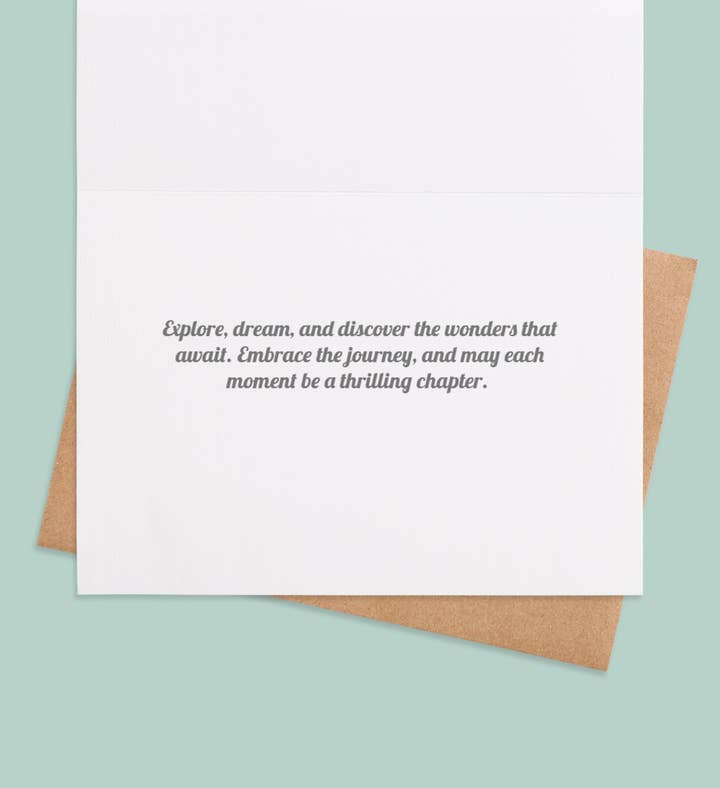 Wanderlust Wheels Graduation Greeting Card Inside Image