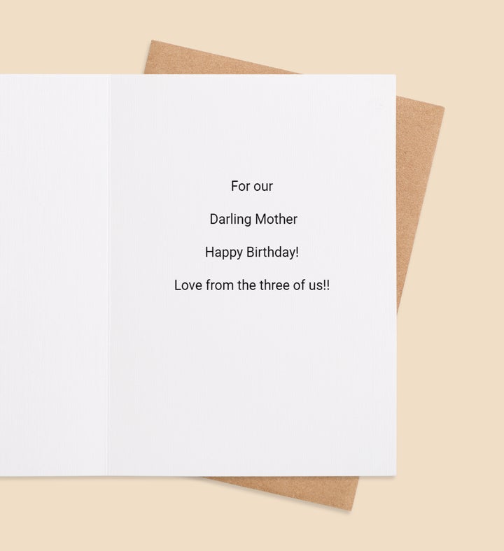 Three A Charm For Mum Birthday Greeting Card Inside Image