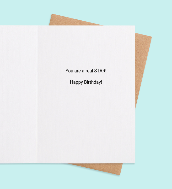 Retro Birthday Broadcast Greeting Card Inside Image