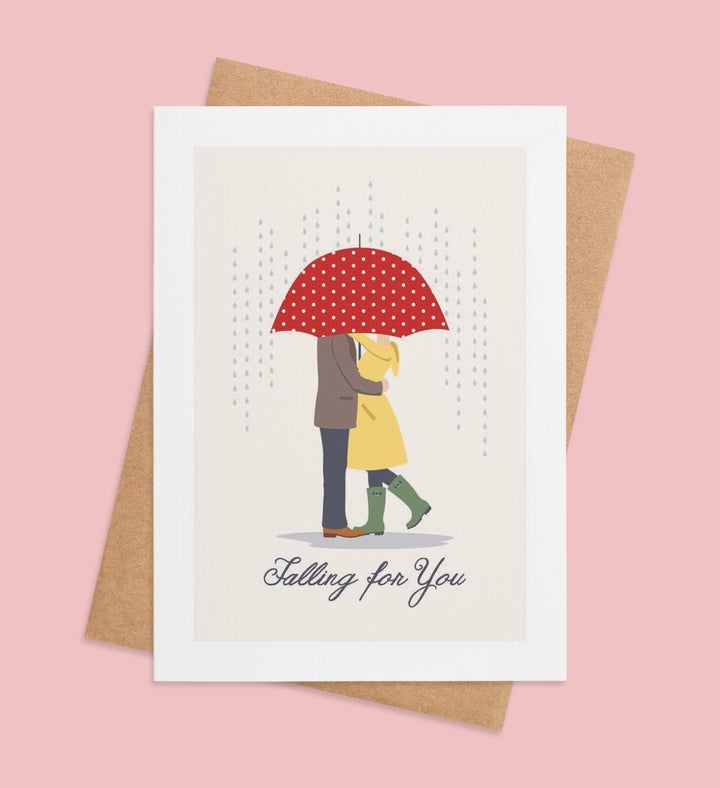 Love In The Rain Love Romance Greeting Card