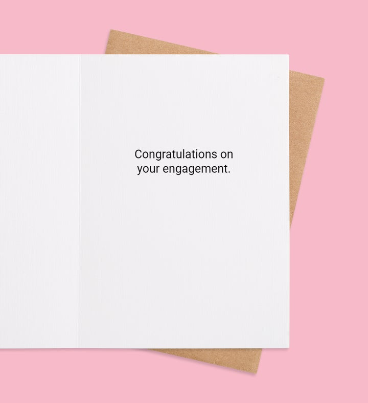 Bridal Bliss Alert Greeting Card Inside view