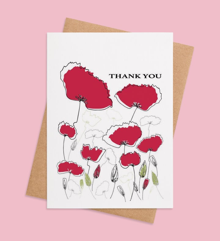 Blossoms Of Gratitude Thank You Greeting Card Image