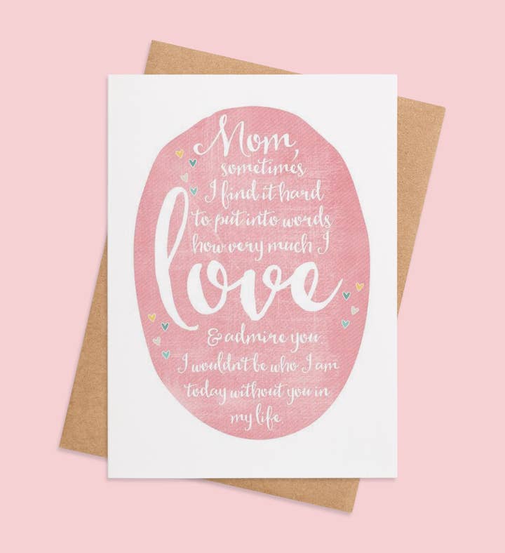 Mom Love Letter Mothers Day Greeting Card Image