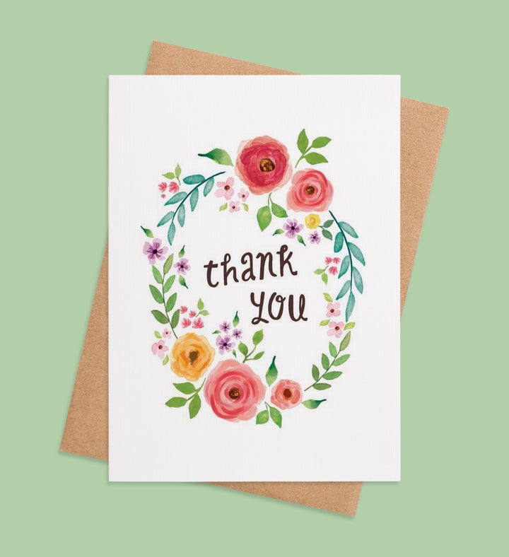 Blossoming Gratitude Thank You Greeting Card Image