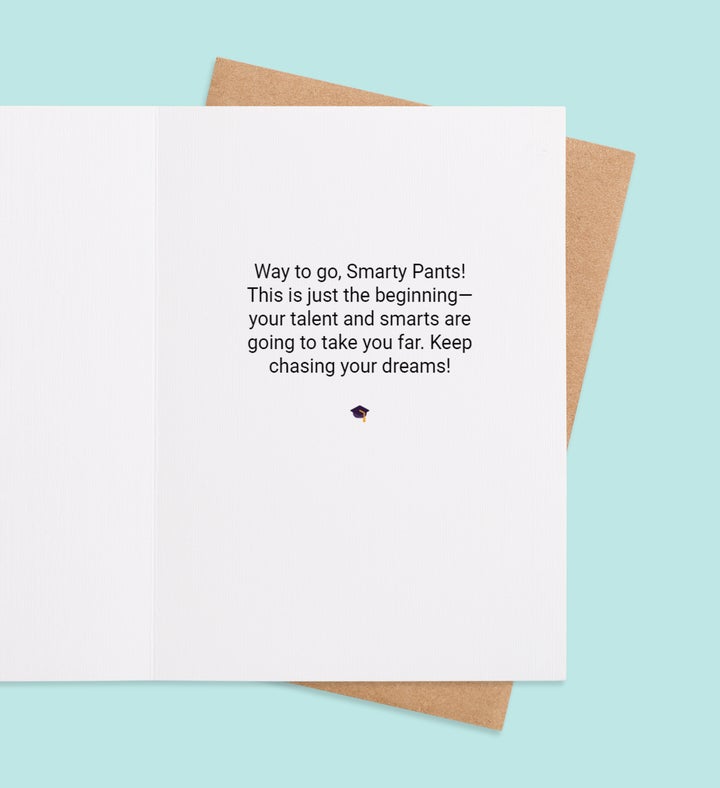 Smarty Pants Success Graduation Greeting Card Inside Image