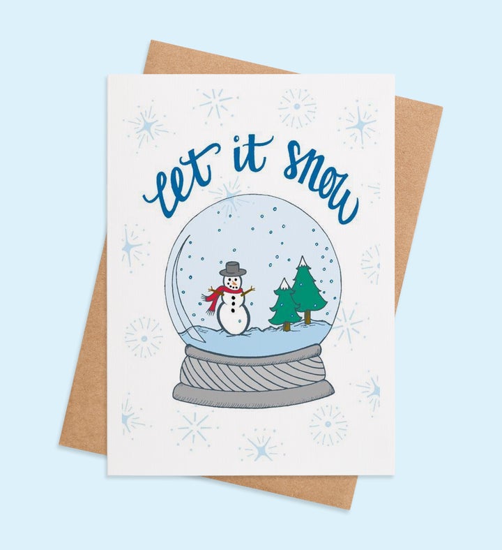 Snow Globe Whimsy Greeting Card