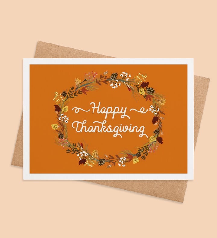 Grateful Gathering Thanksgiving Greeting Card Image