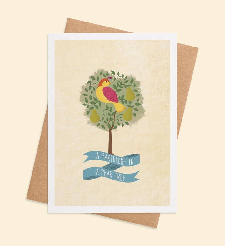 Pearfect Holiday Tune Christmas Greeting Card Image