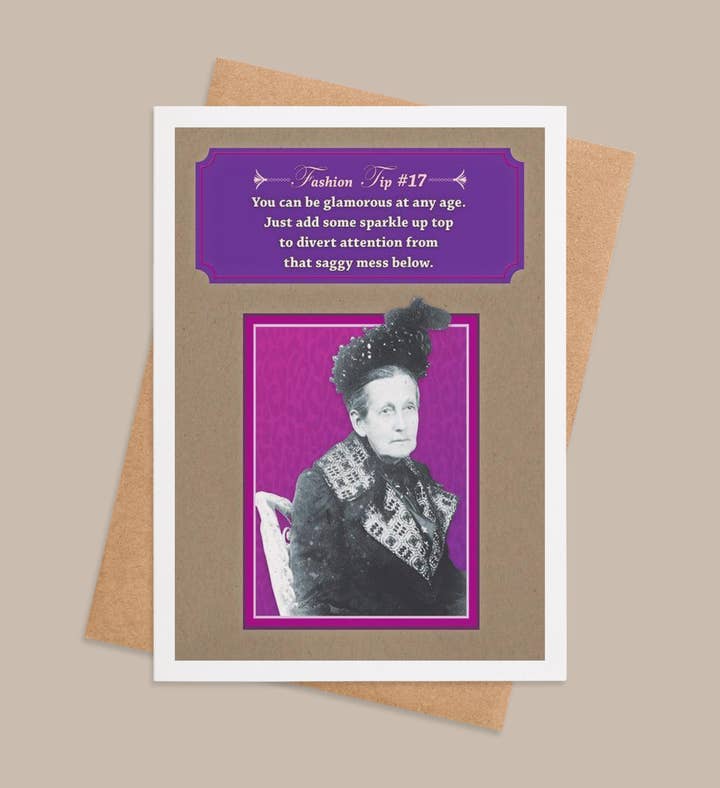 Glamour & Sparkle Birthday Greeting Card Image