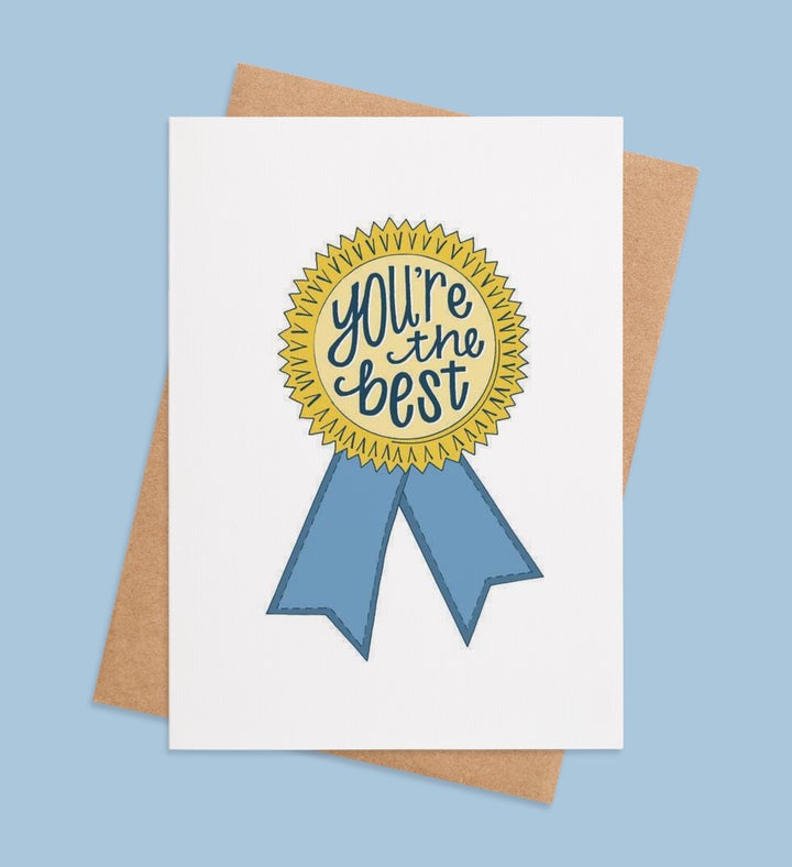 Best Of The Best Badge Thank You Greeting Card Image