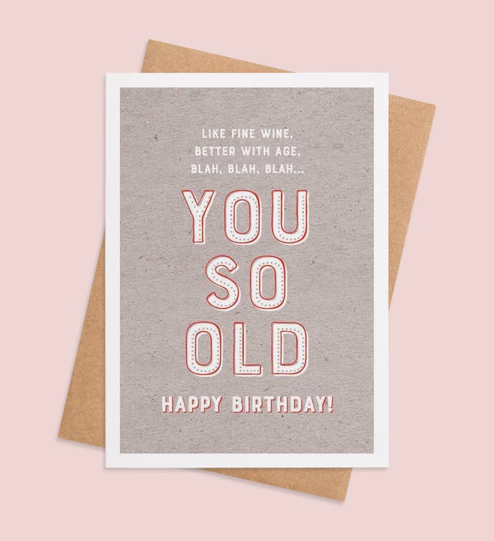 Vintage Vine Riddles Birthday Greeting Card Image