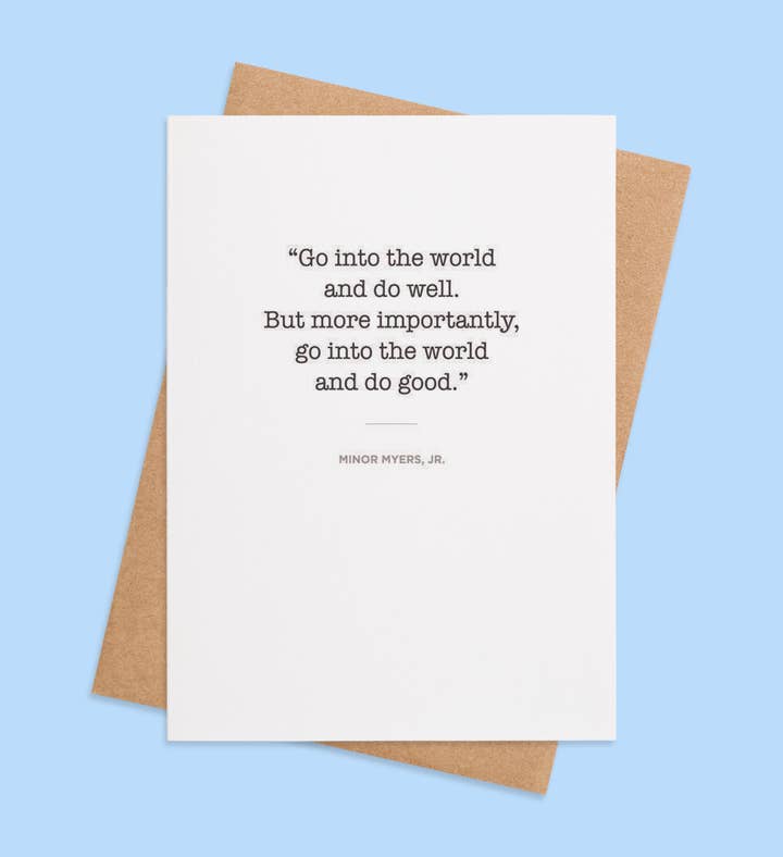 The Goodness Manifesto Graduation Greeting Card Image