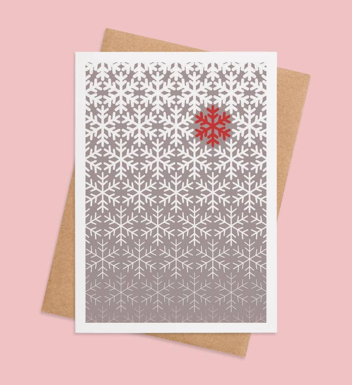 One Shining Snowflake Christmas Greeting Card Image