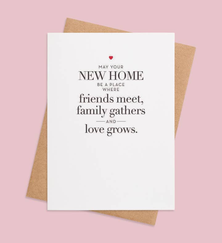 Home Is Where Love Grows Housewarming Greeting Card Image