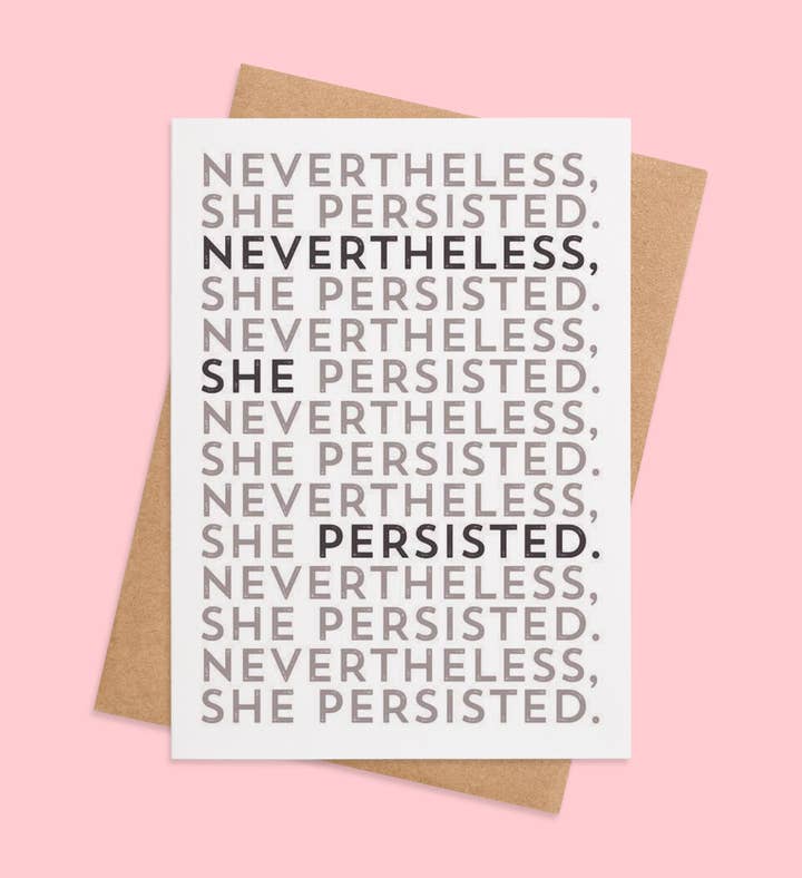 She Persisted Heart Graduation Greeting Card Image