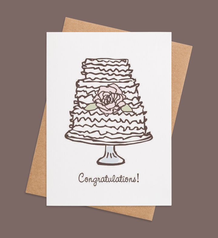 Slice Of Joy Wedding Greeting Card