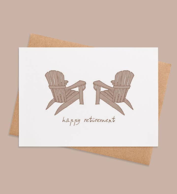 Chairs Of Freedom Retirement Greeting Card Image
