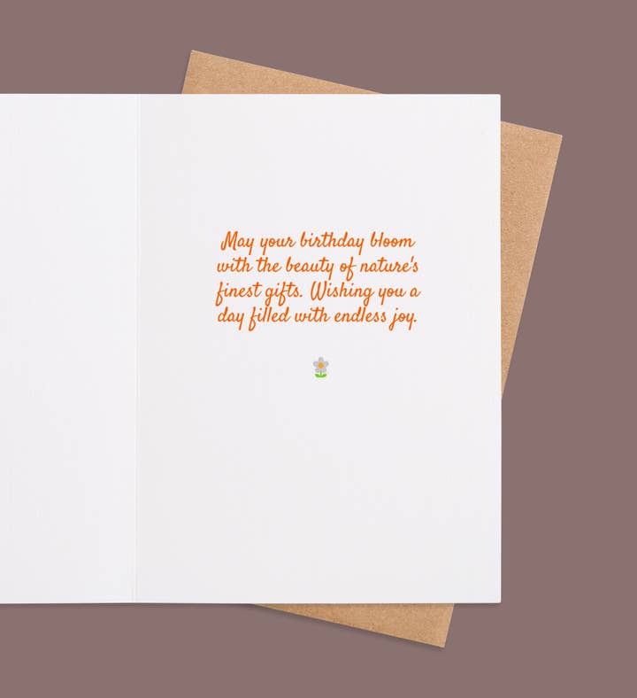 Blooming Birthday Bliss Birthday Greeting Card Inside Image