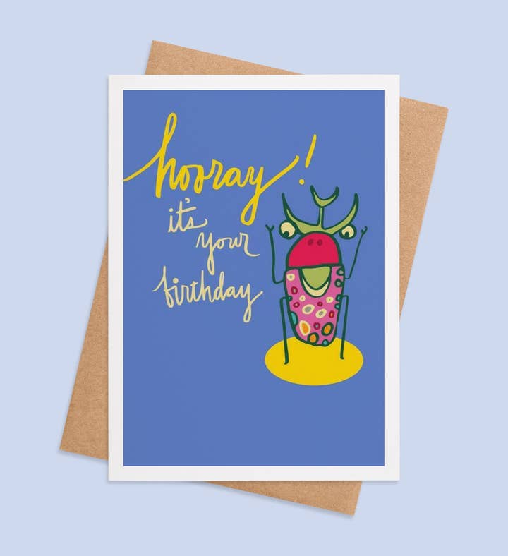 Beetle Icious Birthday Bash Birthday Greeting Card Image