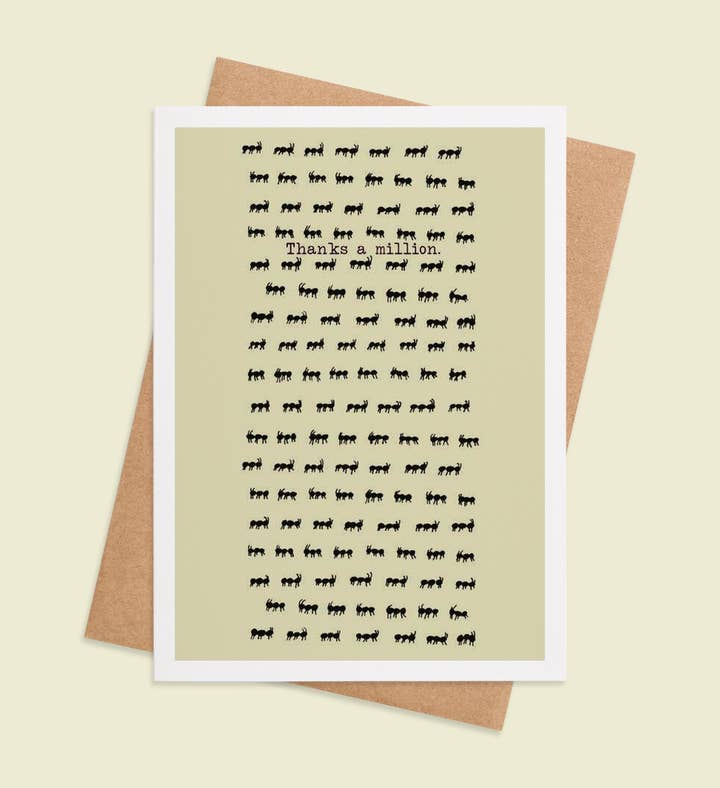 Ants Wering Your Kindness Thank You Greeting Card Image