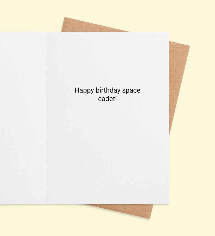 Cosmic Cadet Birthday Blast Birthday Greeting Card Inside view