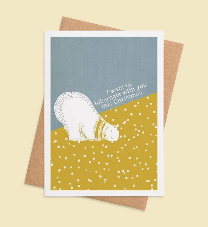 Hibernate Together Christmas Greeting Card Image