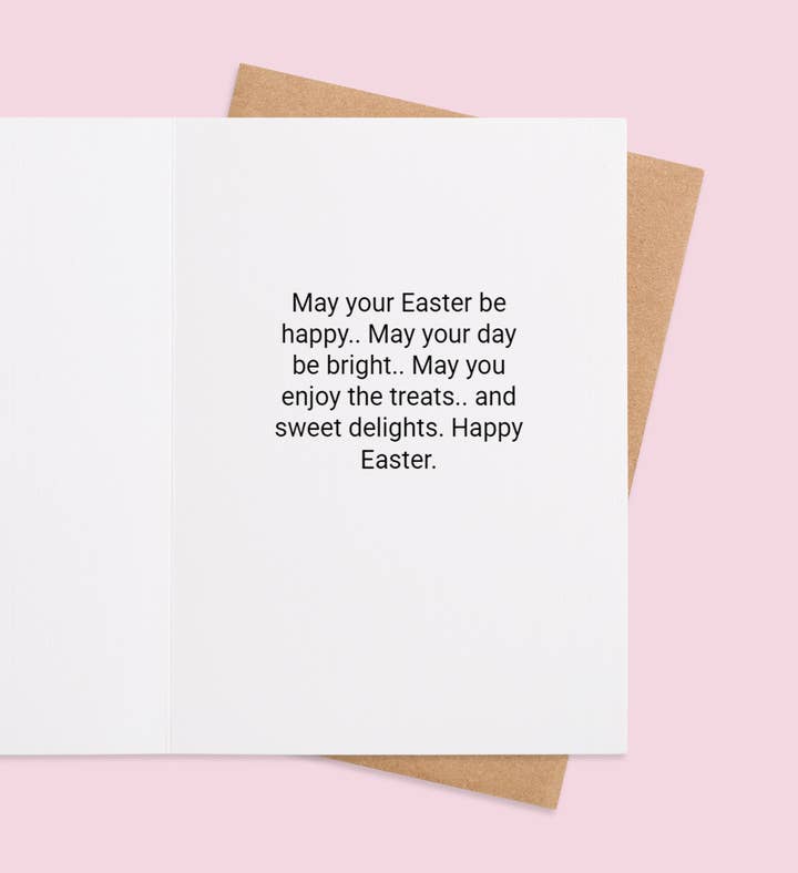 Easter Delights In Bloom Easter Greeting Card Inside Image