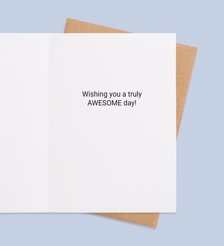 Stripes Of Joy: Happy ! Greeting Card Inside view