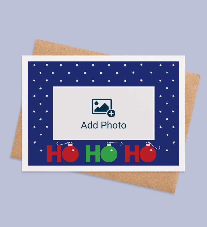 Ho Ho Holiday Cheer Christmas Photo Greeting Card Image