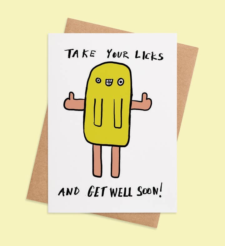 Lick It, Love It, Heal It Get Well Greeting Card Image
