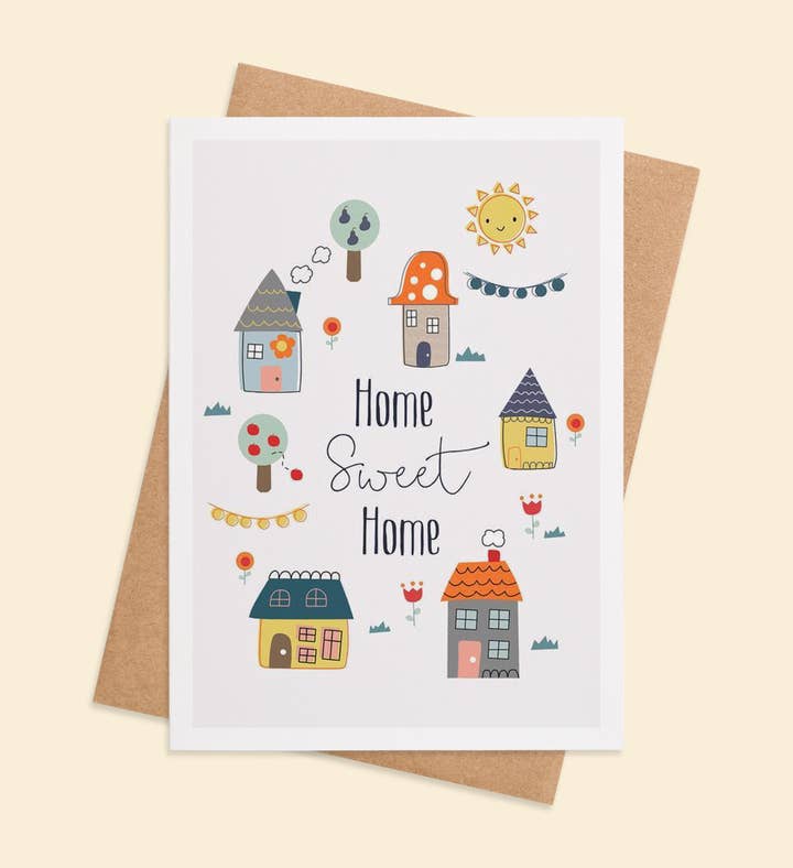 Welcome To Cozyville Housewarming Greeting Card Image