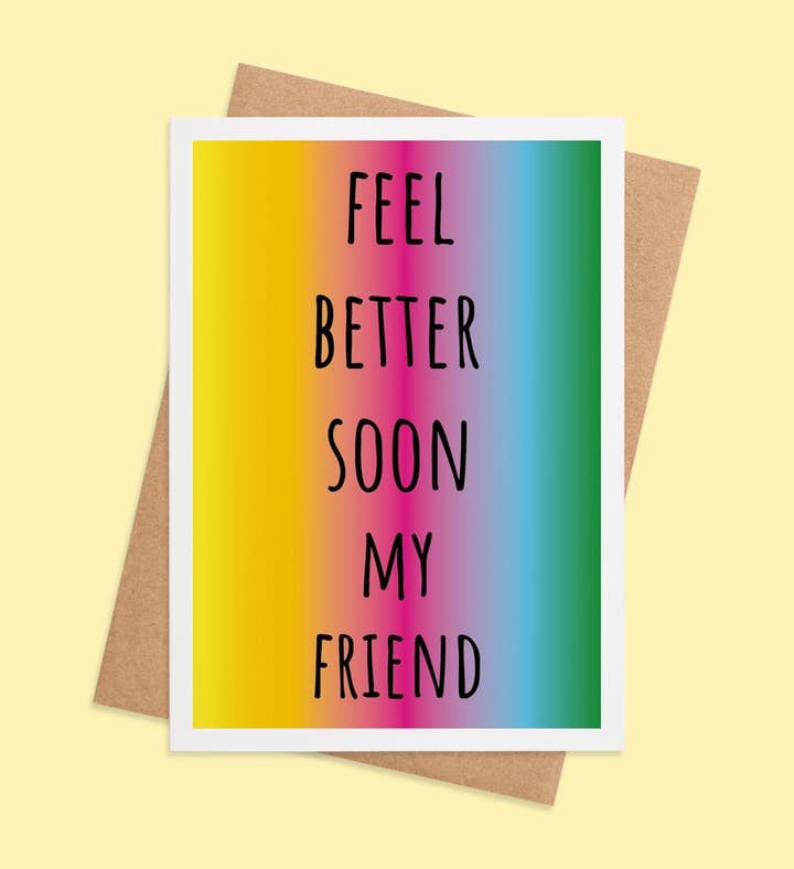 Vibrant Vibes Of Healing Get Well Greeting Card Image