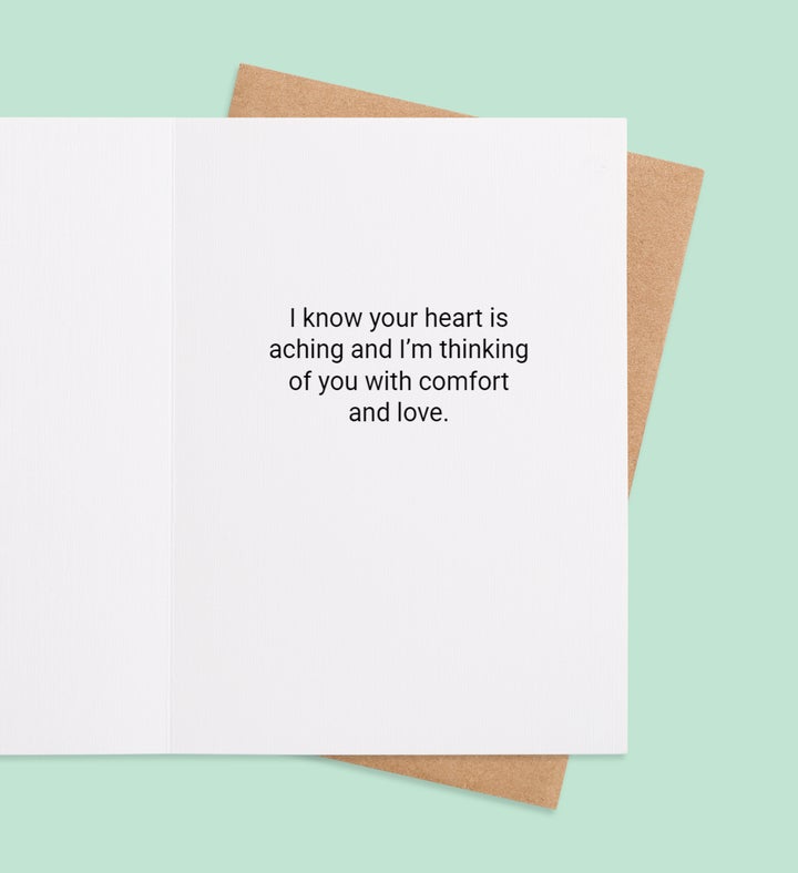 Beyond Words Of Comfort Sympathy Greeting Card Inside Image