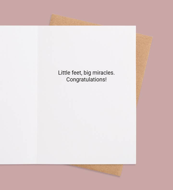 Whimsical Welcome Wagon New Baby Greeting Card Inside Image