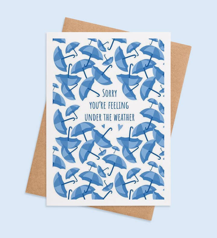 Umbrella Of Comfort Get Well Greeting Card Image