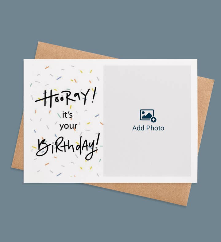 Sprinkles Of Joy Birthday Photo Greeting Card Image