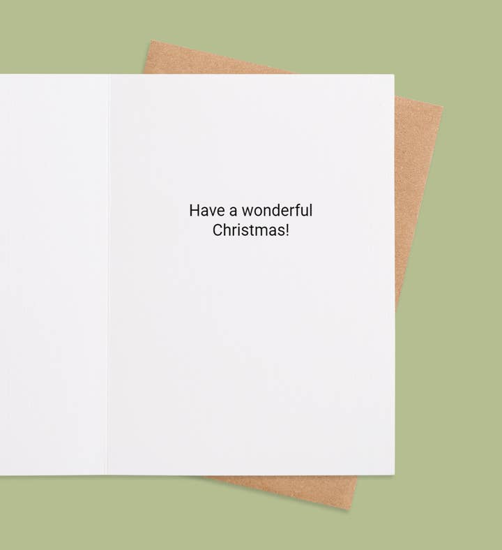 Joyful Greenery Christmas Christmas Greeting Card Inside Image