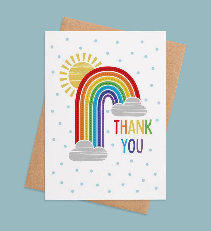 Rainbow Of Gratitude Thank You Greeting Card Image